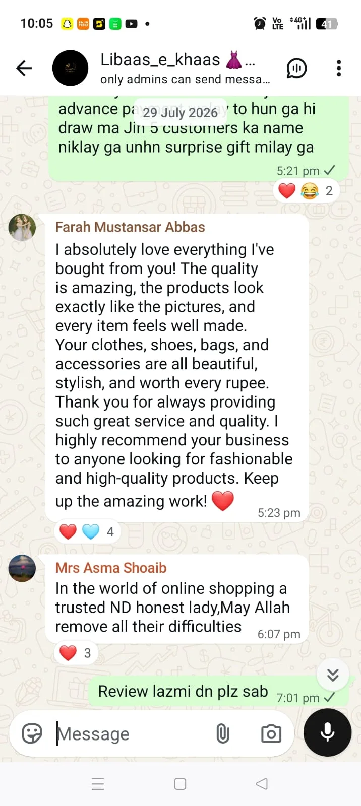Alnafay Collection customer review 5