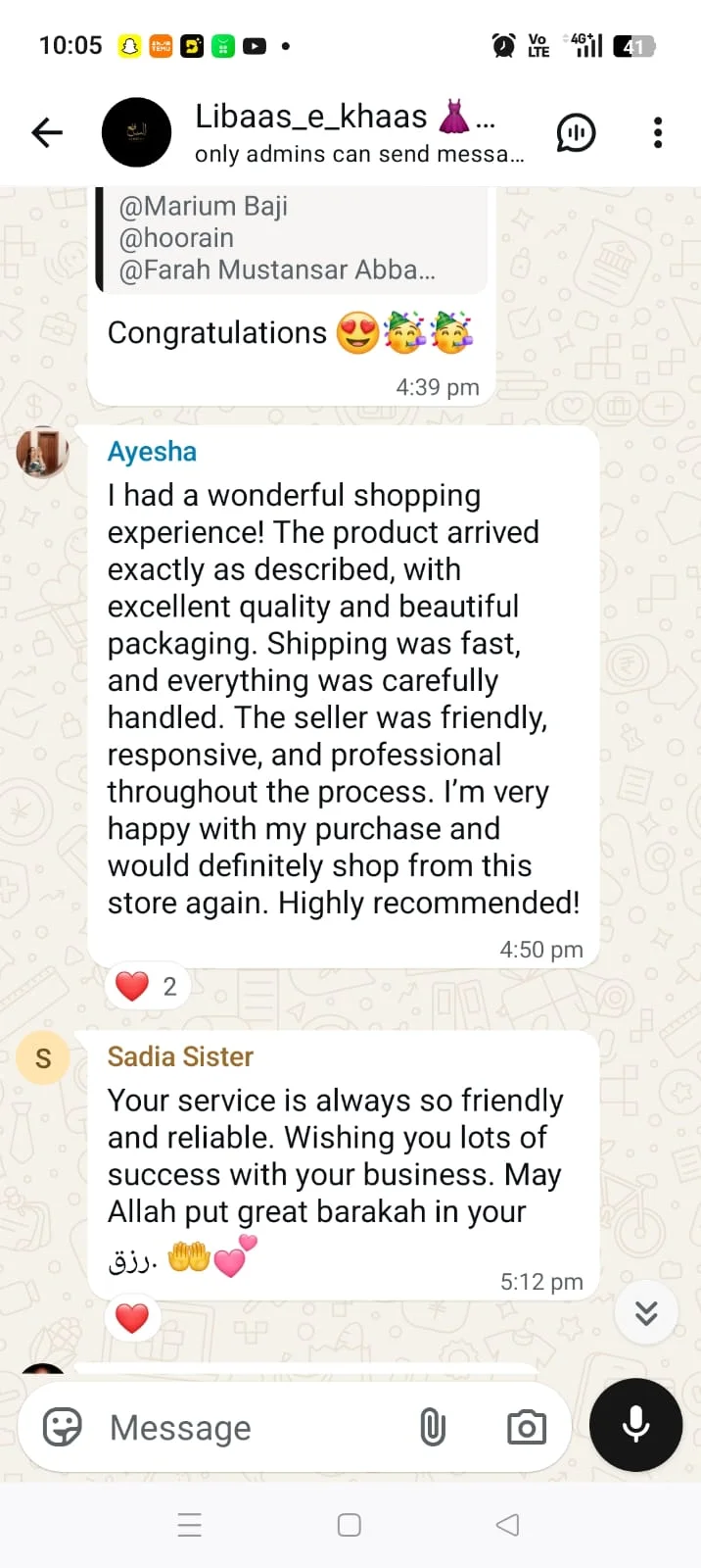 Alnafay Collection customer review 10