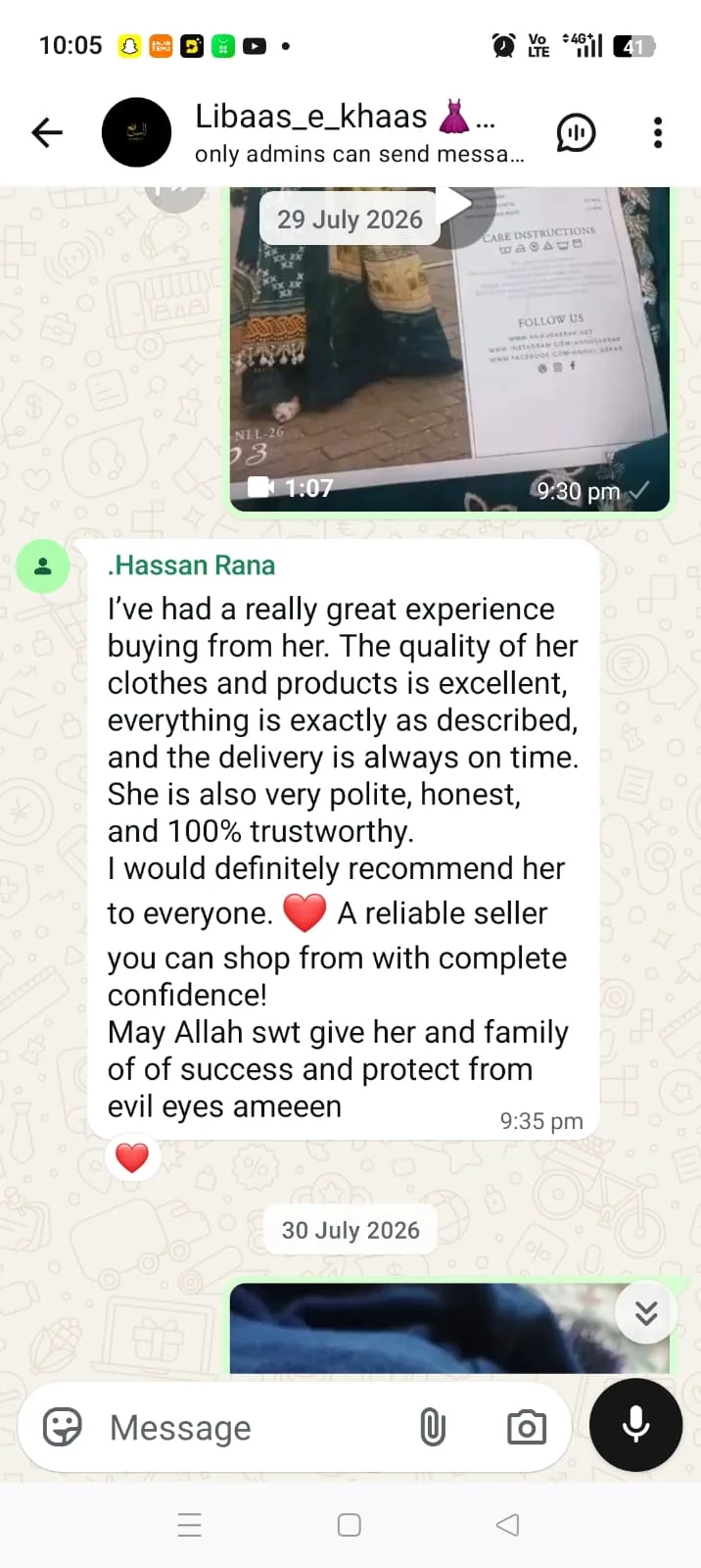 Alnafay Collection customer review 8