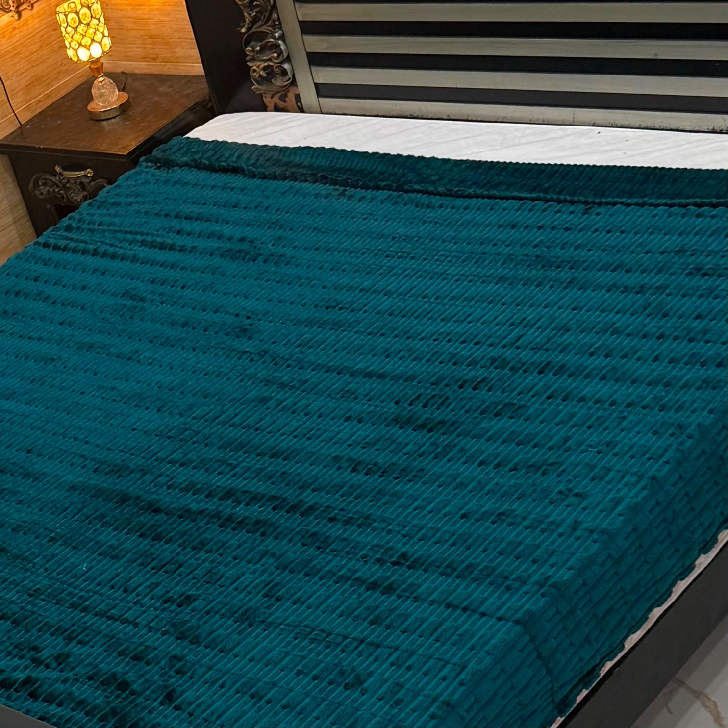 Soft Velvet Fleece Bedsheet 2026 - Teal